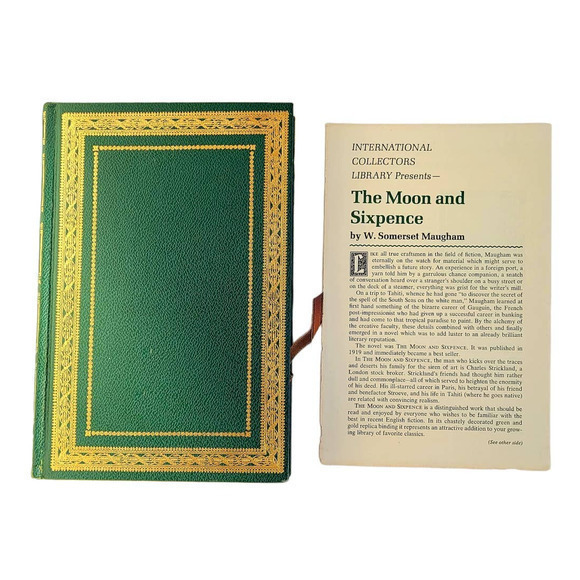 The Moon‎ and the Sixpence, Green Cover, By W. Somerset Maugham, 1969, Hardcover - Picture 1 of 7